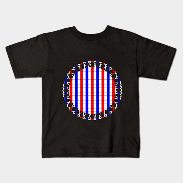 US flag colored design Kids T-Shirt by MICRO-X